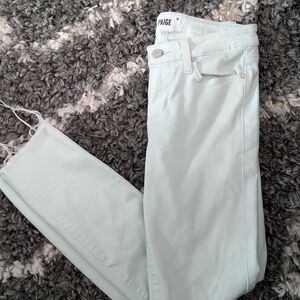 PAIGE Light Mint Ankle Pants